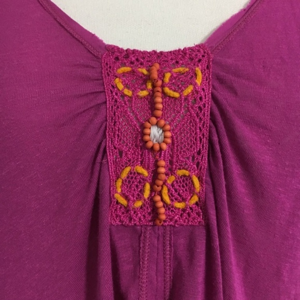 Free People New Vibes Beaded Tank Size XS - Picture 7 of 8